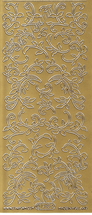 Swirl - Sticker - in Silber oder Gold - Format 10x23cm
