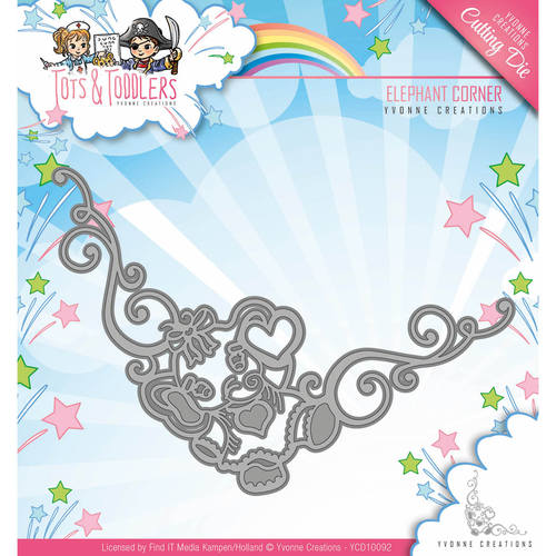Babyelefant Ecke - Tots and Toddlers - Stanzschablone