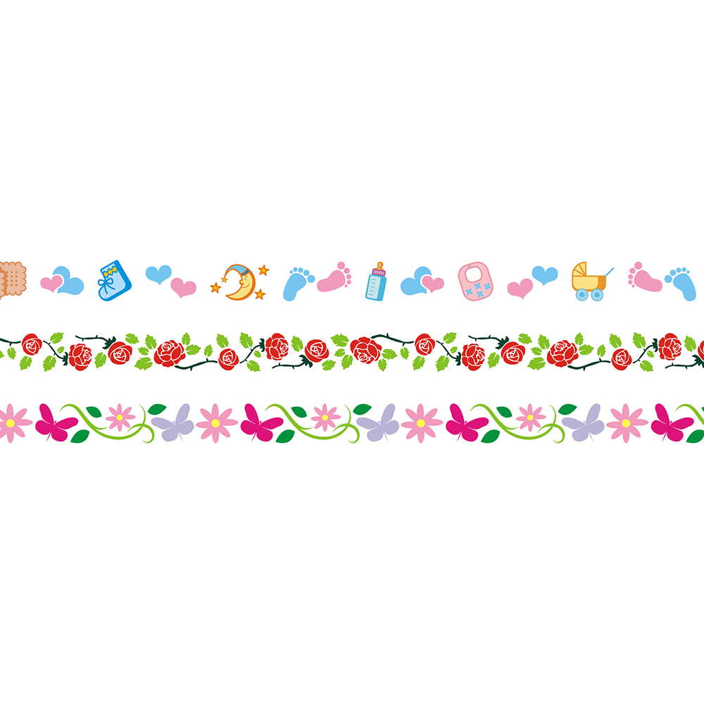 22746a Designroller / Motiv-Roller 8mm x 5m 3 versch. Designs von Meyco (133-02)
