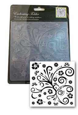 Blumenmotive - Swirl - Prägeschablone / Embossing Folder