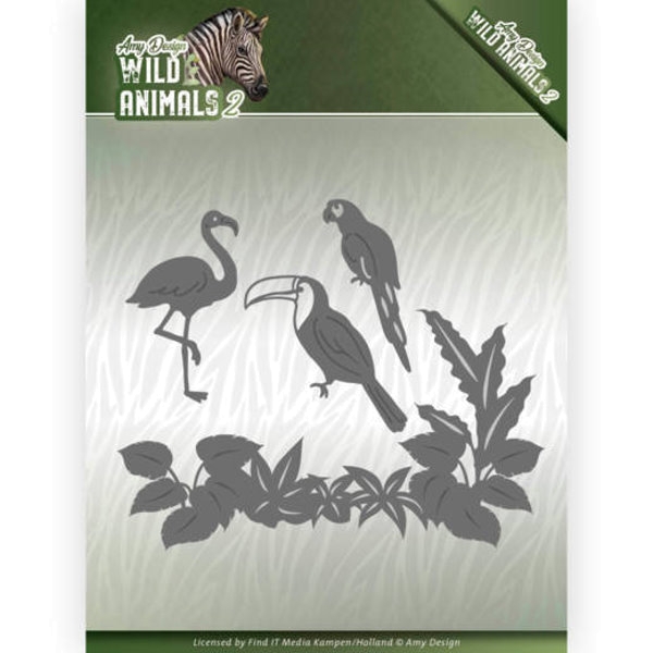 Tropical Birds - Wild Animals 2 - Stanzschablone