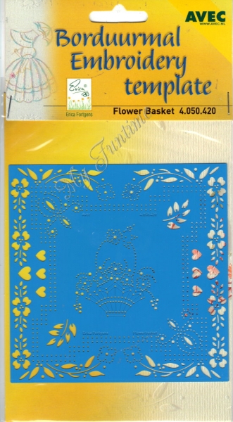 Blumenkorb - Prägeschablone / Embossing-Folder