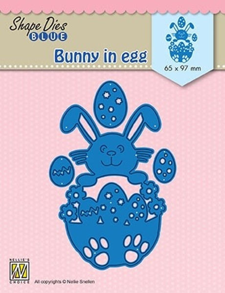 easter bunny in Egg / Osterhase im Ei - Shape Dies Blue Collection von Nellie´s Choice (SDB072)