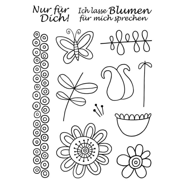 Blumen - Stempel - Clearstamp