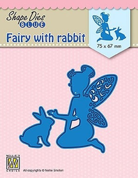 Fairie with rabbit / Fee mit hase - Shape Dies Blue Collection von Nellie´s Choice (SDB072)