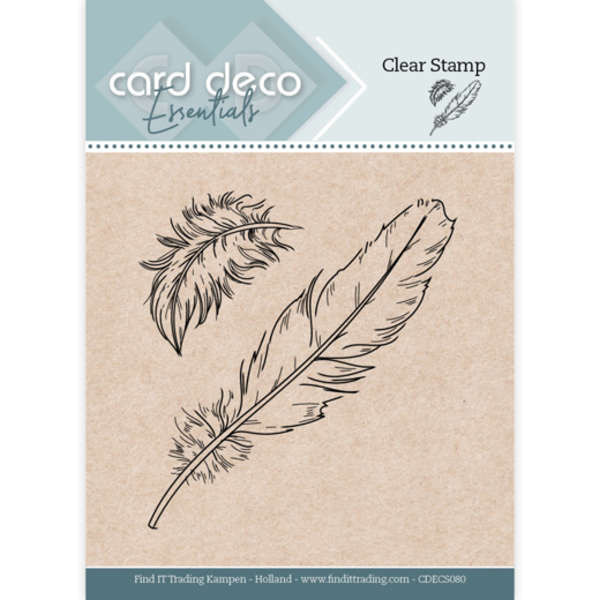 Feather / Federn - Clearstamp / Stempel von Card Deco Essentials (CDECS080)
