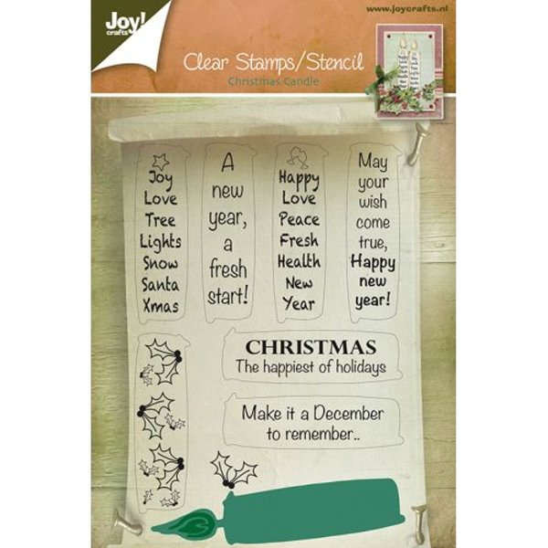 Kerze - Weihnachten - Stanzschablone + Clearstamps von Joy!Crafts (6004/0002)