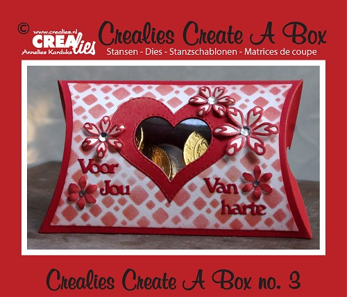 Create a Box nr.03 - Pillowbox Stanzschablone von Crealies (CCAB03)