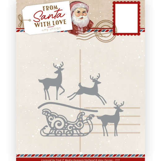 Reindeer with Sleigh - From Santa with love Kollektion von Amy Design (ADD10281)