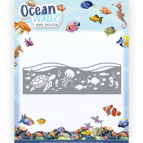 Randschablone Unterwasserwelt / Underwater Edge - Ocean Wonders Kollektion von Amy Design (ADD10274)