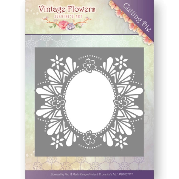 Floral Oval - Vintage Flowers Collection - Stanzschablone