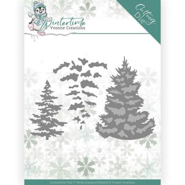 Pine Tree / Kiefer - Winter Time - Stanzschablone