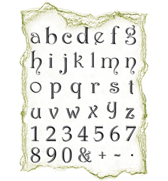 Alphabet, klein - Stempel / Clearstamp