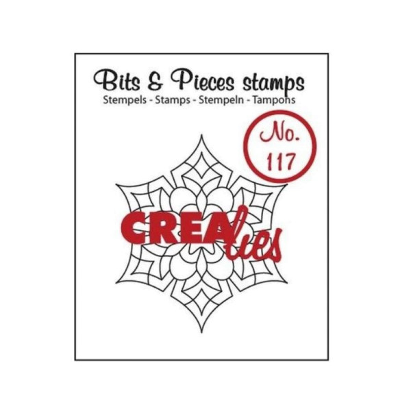 Mandala D - No.117 - Clear Stamp / Stempelplatte von Crealies (CLBP117)