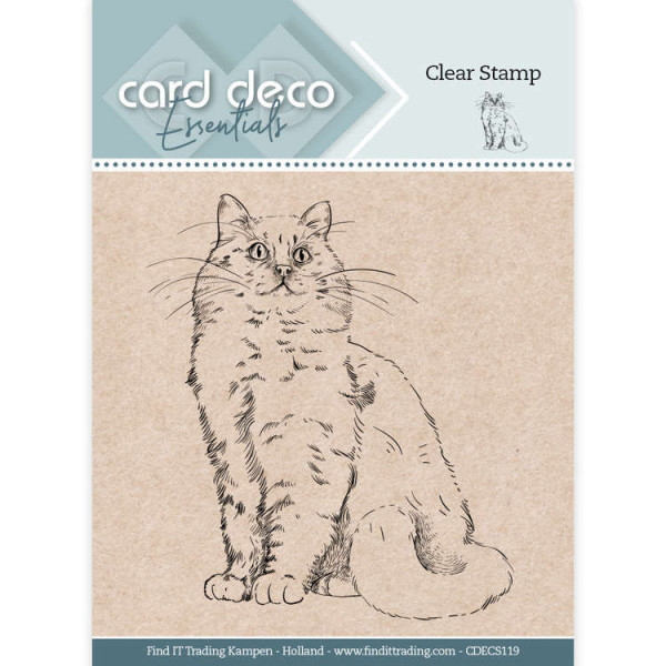 Cat / Katze - Clearstamp / Stempel von Card Deco Essentials (CDECS119)