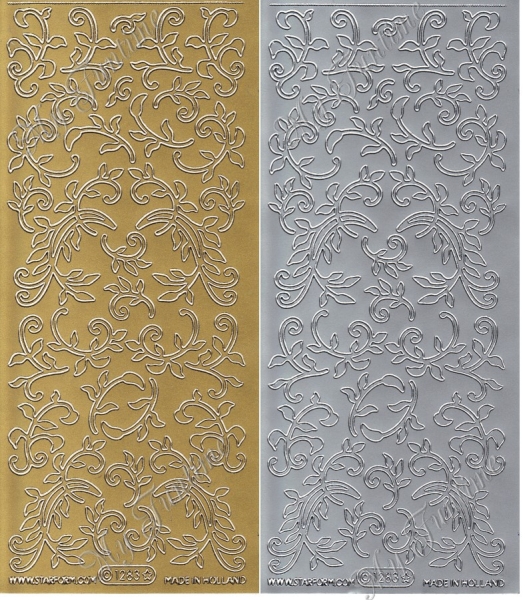 Swirl - Sticker - in Silber oder Gold - Format 10x23cm