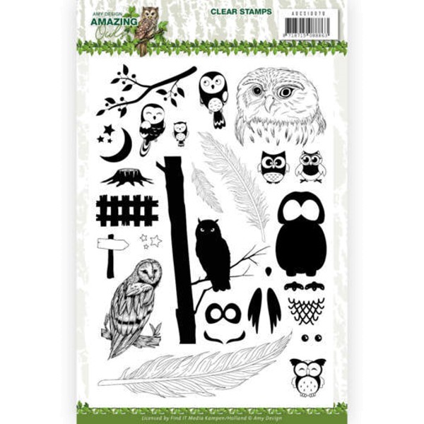 Amazing Owls - Stempel - Clearstamp