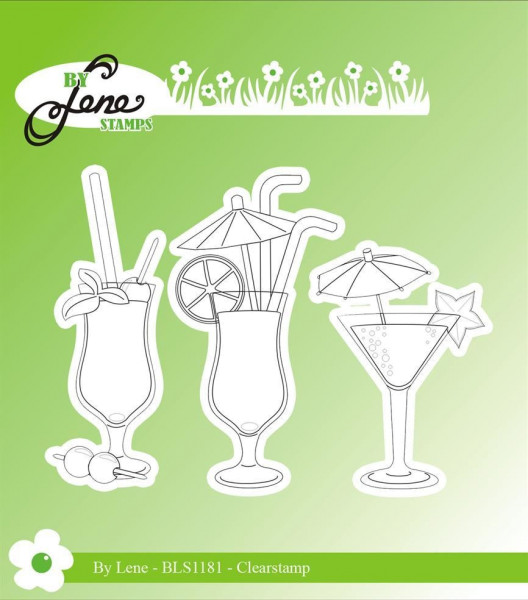 Drinks / Cocktails - Clearstamp / Stempel von by Lene Stamps (BLS1181)