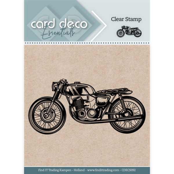 Motorrad / motorcycle - Clearstamp / Stempel von Card Deco Essentials (CDECS092)