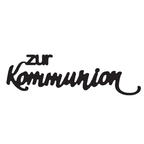 Text: zur Kommunion - Stanzschablone designed by Mundart-Stempel (MV-SS-502)