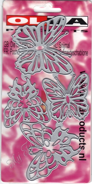 Stanzschablone - 4 Schmetterlinge