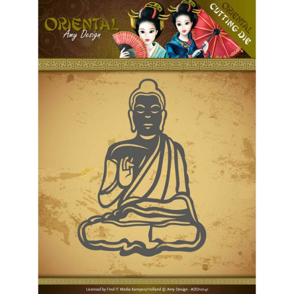 Meditating Buddhist - Oriental - Stanzschablone