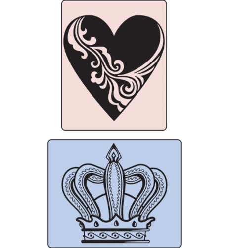 Crown & Heart Set - Prägeschablone