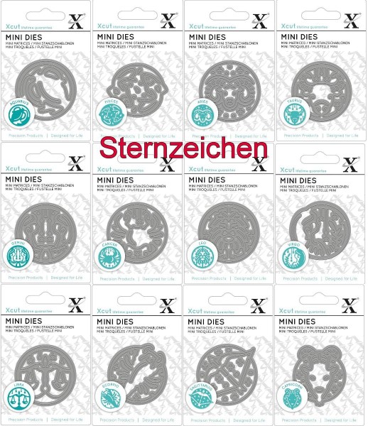 Sternzeichen / Zodiac Sign - Mini Die - Stanschablonen