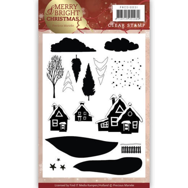 Christmas House - Clearstamp / Stempel
