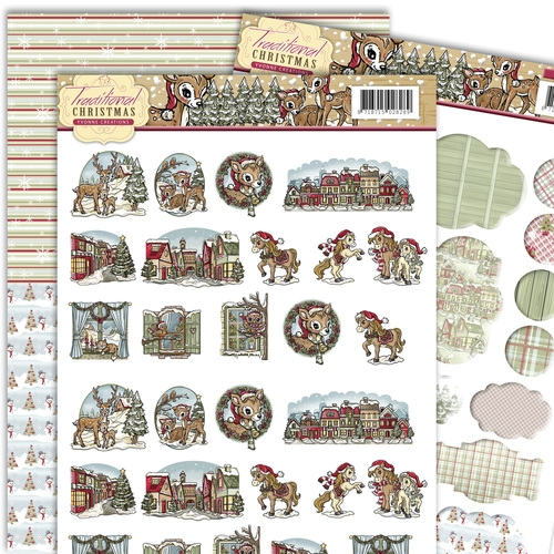 Minis & Labels - Traditional Christmas 3D - Stanzbogen - SET