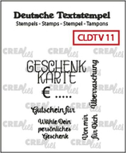 Geschenkkarte no. 11 - Clearstamp / Stempel von Crealies (CLDTV11)