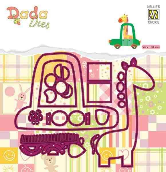 Giraffe in Auto - DADA Baby Dies Collection von Nellie´s Choice (DDD025)