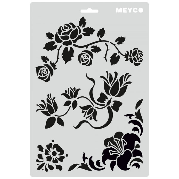 Schablone - Blumenranken von Meyco (66044)