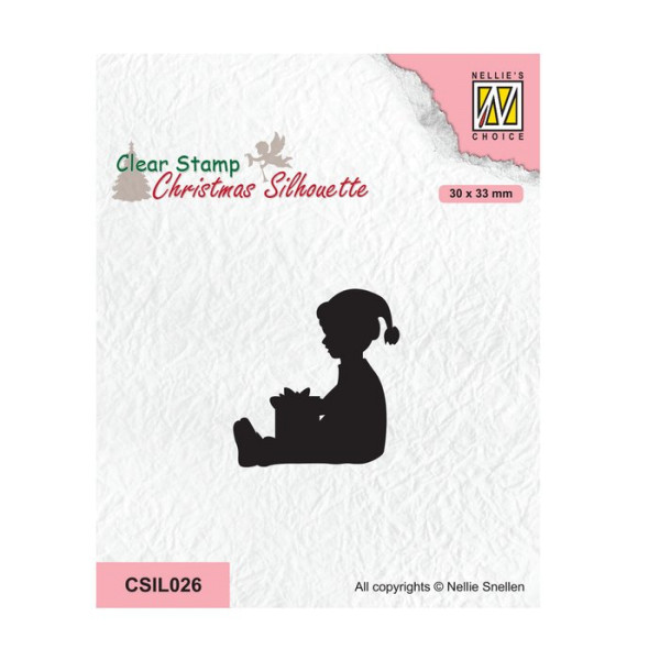 Little Boy Got a Present - Clearstamp / Stempel von Nellie´s Choice (CSIL026)
