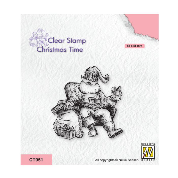 Santa Clause in Lounge Chair - Clearstamp / Stempel von Nellie´s Choice (CT051)