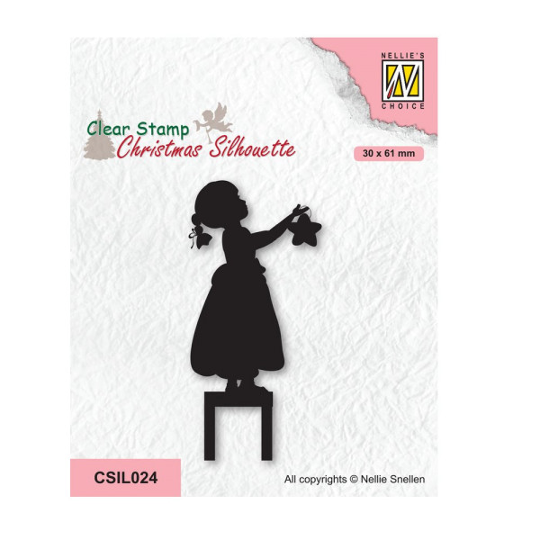 Little Girl Decorating - Clear Stamp / Stempelplatte von Nellie´s Choice (CSIL024)
