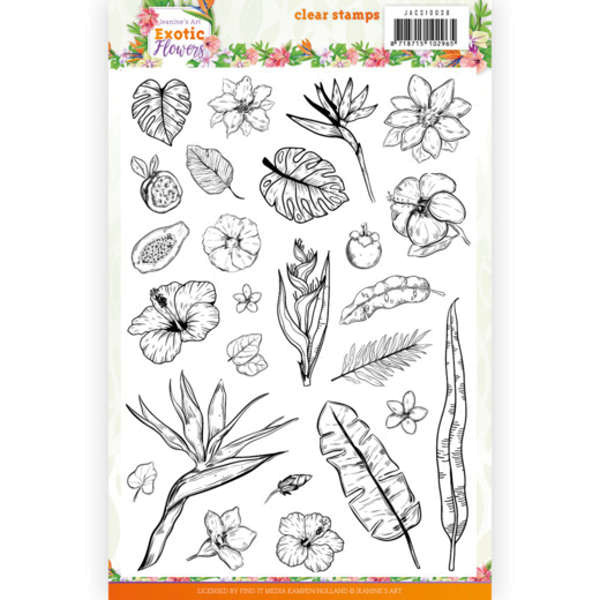 Exotic Flowers - Clearstamp / Stempel von Jeanine´s Art (JACS10038)