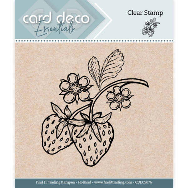 Strawberry / Erdbeeren - Clearstamp / Stempel von Card Deco Essentials (CDECS076)