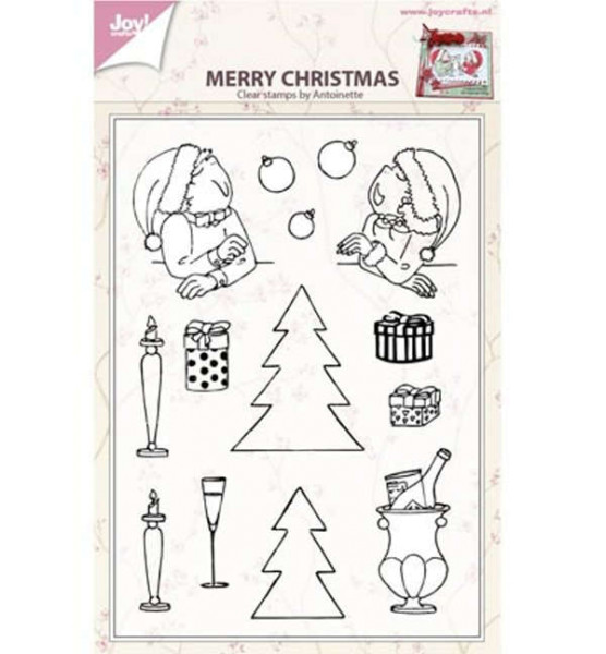 Merry Christmas by Antoinette- Clearstamps / Stempel von Joy!Crafts (6410/0433)