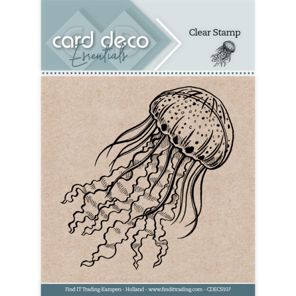 Qualle / Jellyfish - Clearstamp / Stempel von Card Deco Essentials (CDECS107)