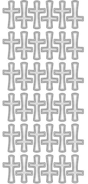 Kreuze in Weiss - Peel-of-Sticker - Format 10x23cm