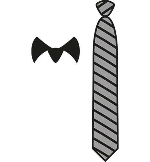 Krawatte und Kragen - Stanzschablone