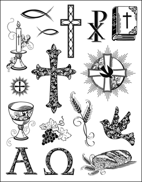 Christliche Symbole - Stempel / Clearstamp