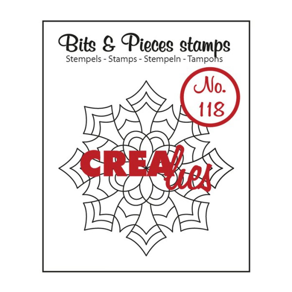 Mandala E - No.118 - Clear Stamp / Stempelplatte von Crealies (CLBP118)