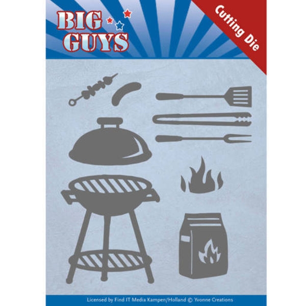 Big Guys - BBQ time - Barbecue - Stanzschablone