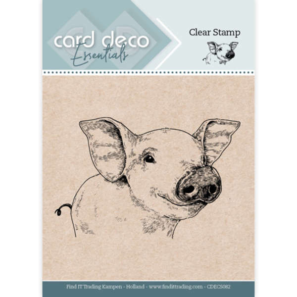Pig / Schwein - Clearstamp / Stempel von Card Deco Essentials (CDECS082)