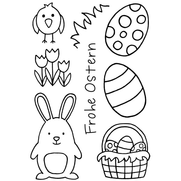 Frohe Ostern - Stempel - Clearstamp