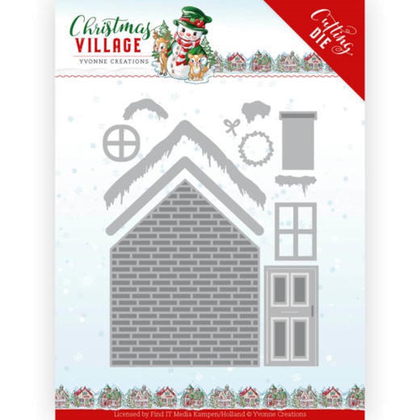 Build up House / Weihnachtliches Haus als Bausatz - Christmas Village - Stanzschablone