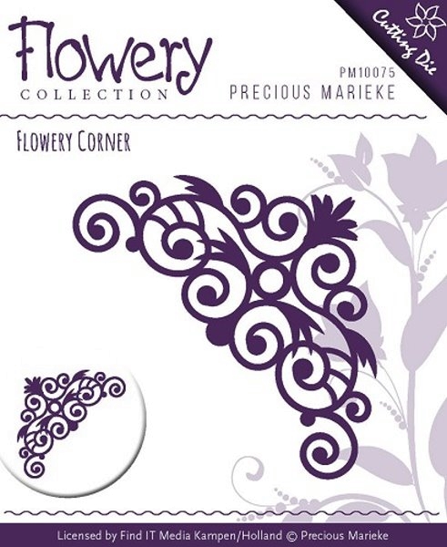 Flowery - Swirl Corner - Stanzschablone