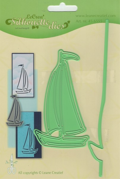Sailboat / Segelboot (Silhouette) - Stanzschablone